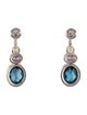 David Yurman Topaz & Amethyst Drop Earrings