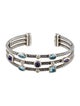 David Yurman Topaz, Iolite & Diamond Three Row Confetti Bracelet