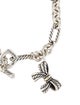 David Yurman Two-Tone Bow Charm Figaro Bracelet