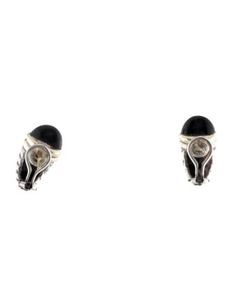David Yurman Onyx Shrimp Earclips
