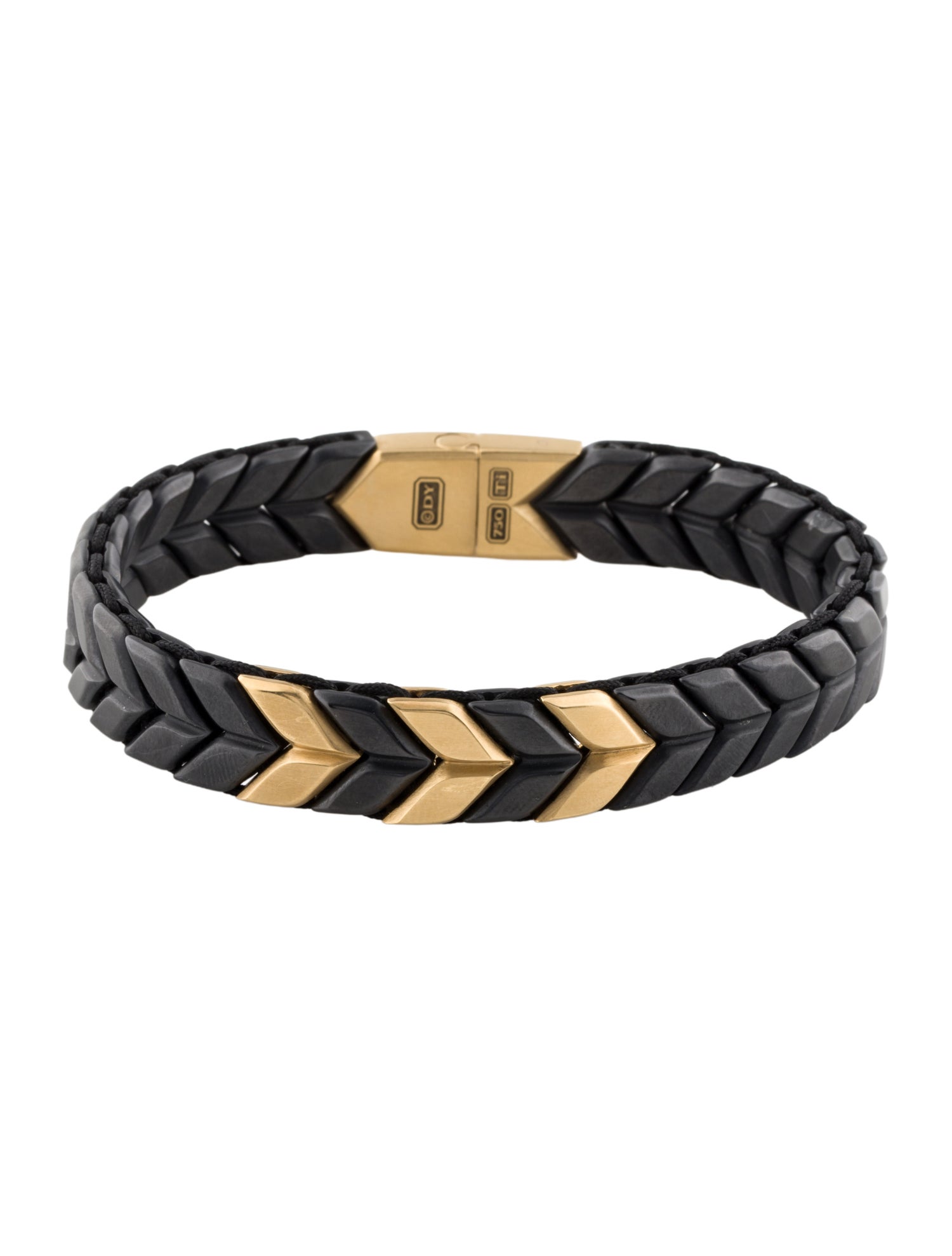 David Yurman Two-Tone Chevron Woven Bracelet