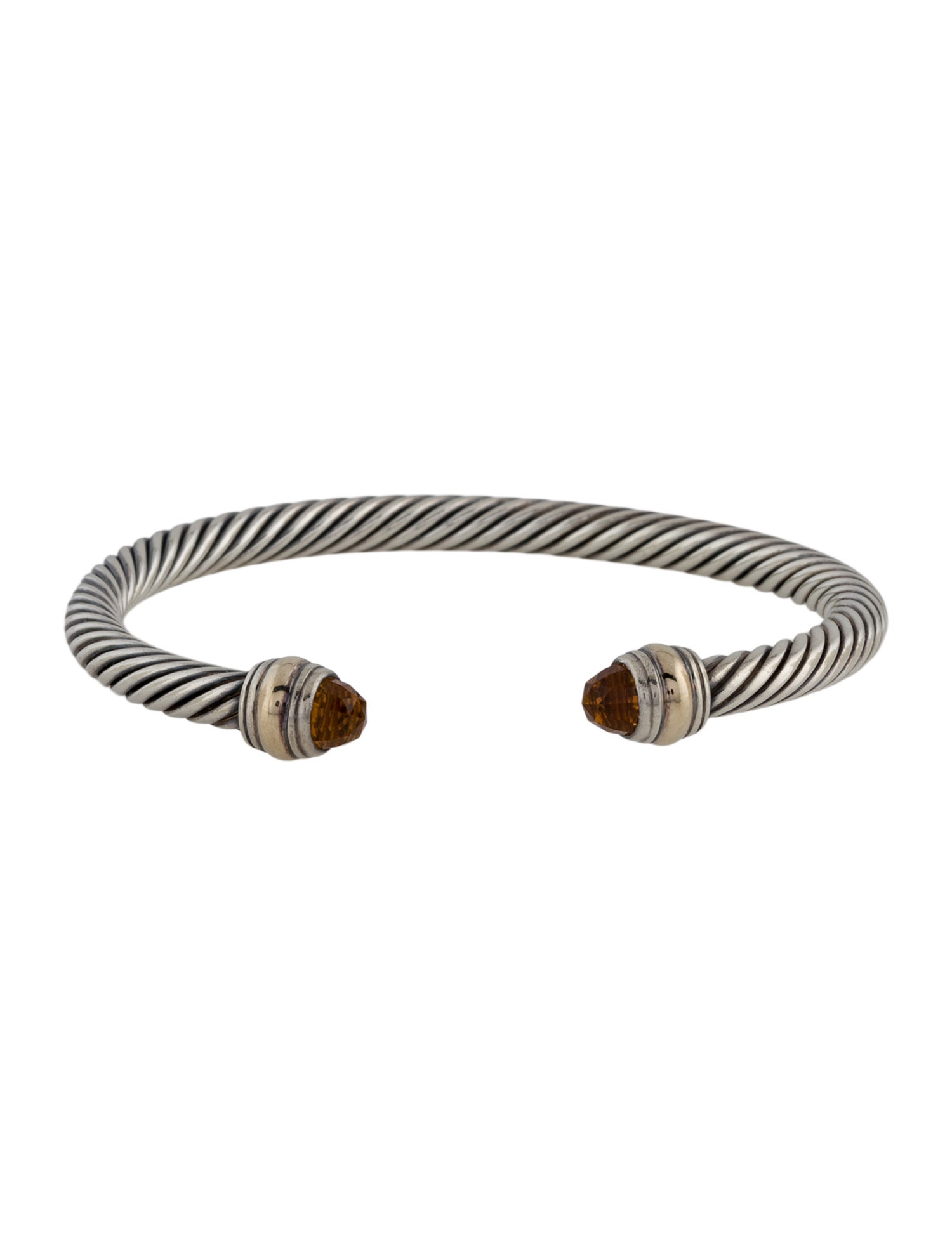 David Yurman Citrine Classic Cable Cuff Bracelet