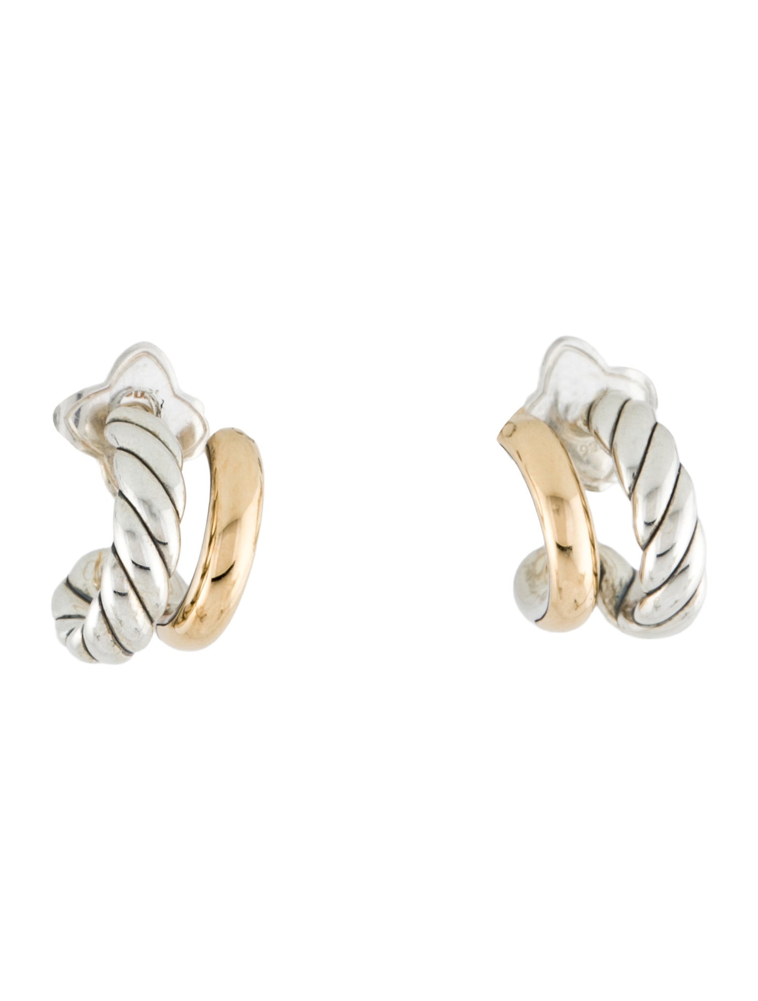 David Yurman DY Mercer® Double Hoop Huggie Earrings