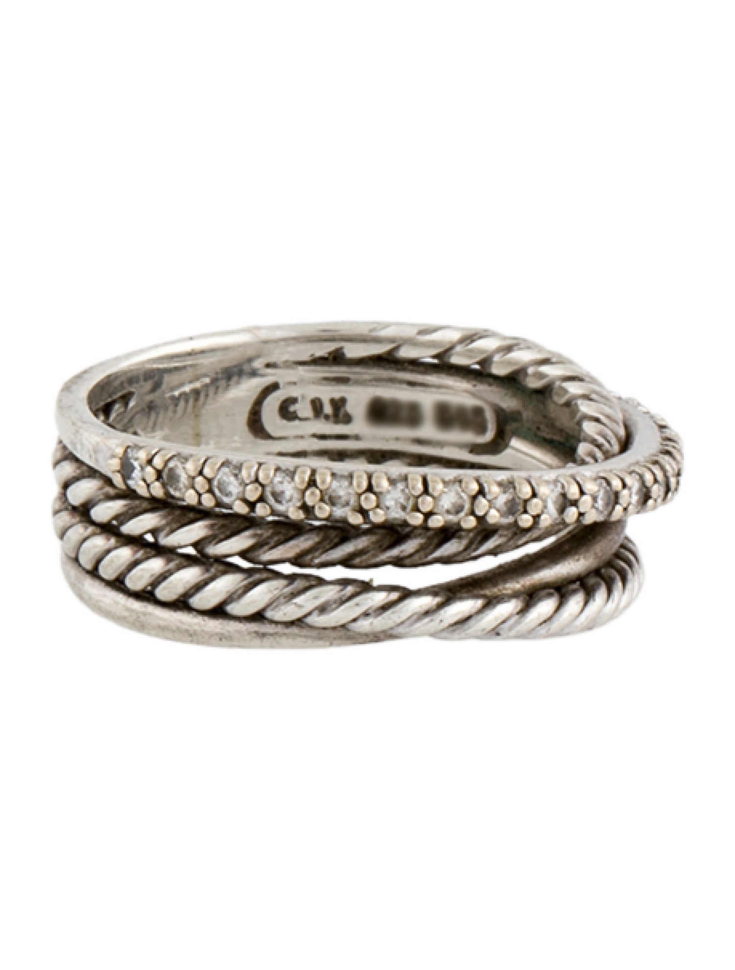 David Yurman Diamond Crossover Band