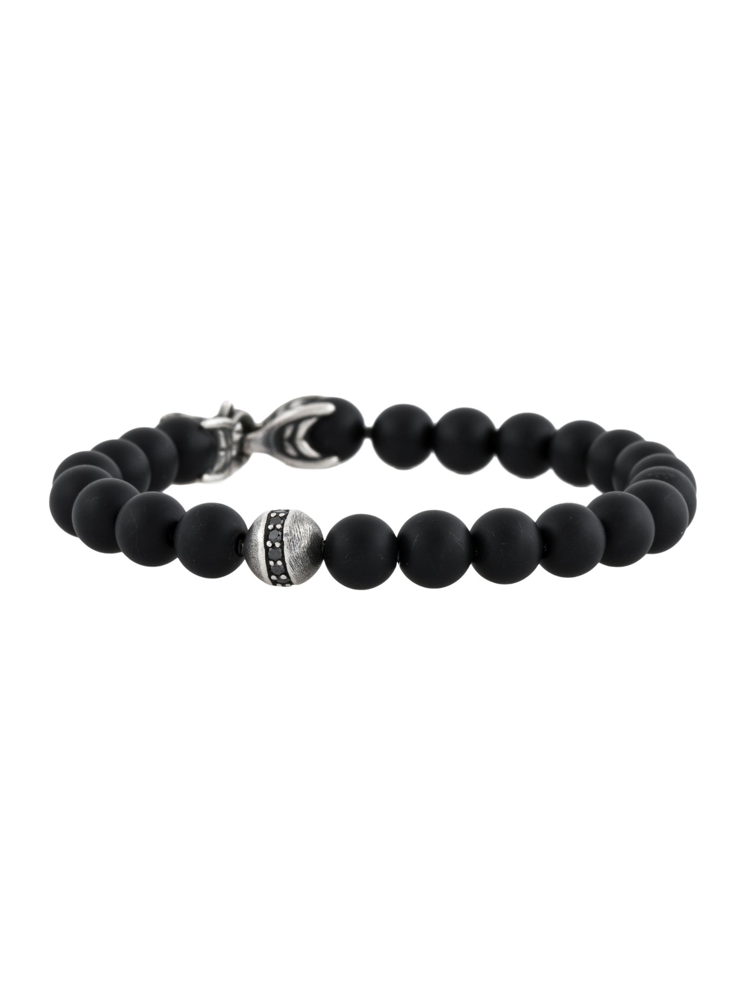 David Yurman Onyx & Diamond Spiritual Beads Bracelet