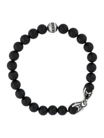 David Yurman Onyx & Diamond Spiritual Beads Bracelet