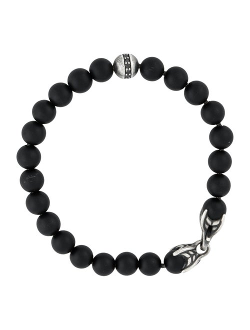 David Yurman Onyx & Diamond Spiritual Beads Bracelet