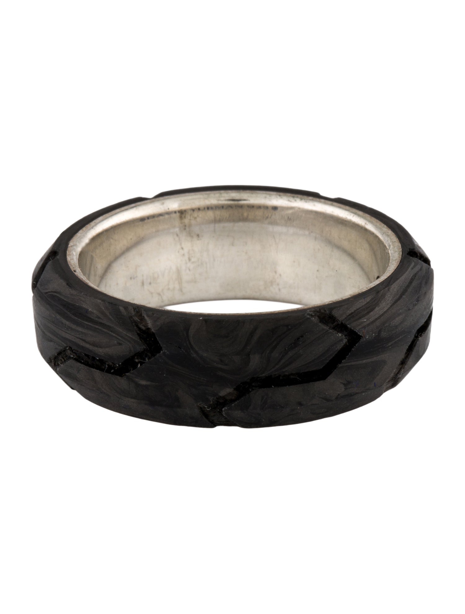 David Yurman Forged Carbon Beveled Band Ring