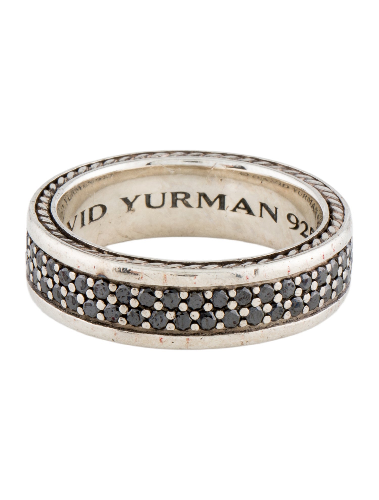 David Yurman Diamond Streamline Two Row Band Ring