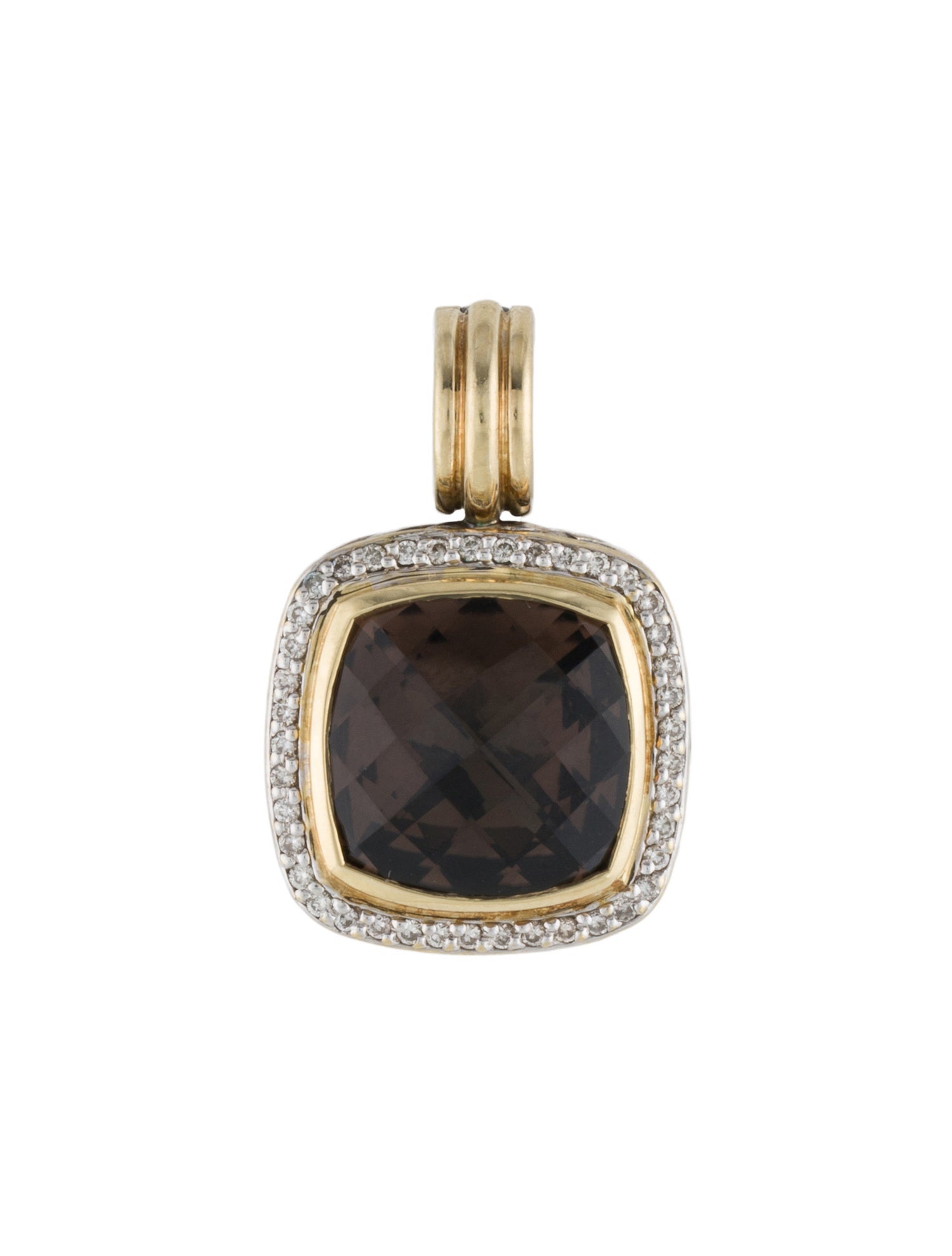 David Yurman Smoky Quartz & Diamond Albion Enhancer Pendant