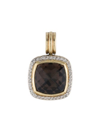 David Yurman Smoky Quartz & Diamond Albion Enhancer Pendant