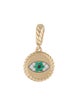 David Yurman 18K Emerald & Diamond Evil Eye Amulet