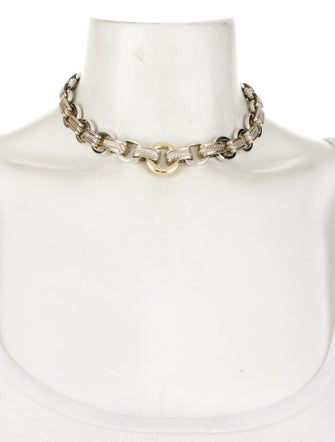 David Yurman Two-Tone Cable Link Necklace