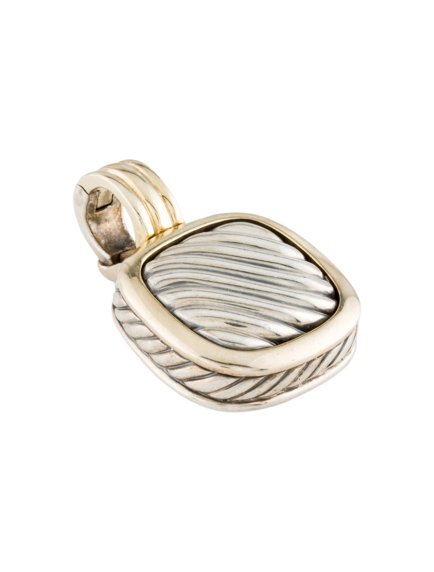 David Yurman Two-Tone Square Cable Albion Pendant