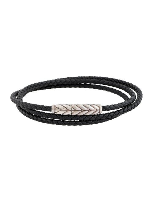 David Yurman Chevron Leather Triple Wrap Bracelet