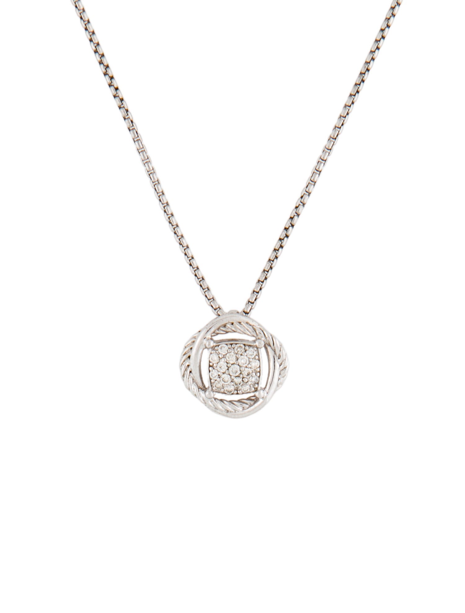 David Yurman Diamond Infinity Pendant Necklace