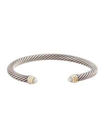 David Yurman Pearl Classic Cable Cuff Bracelet