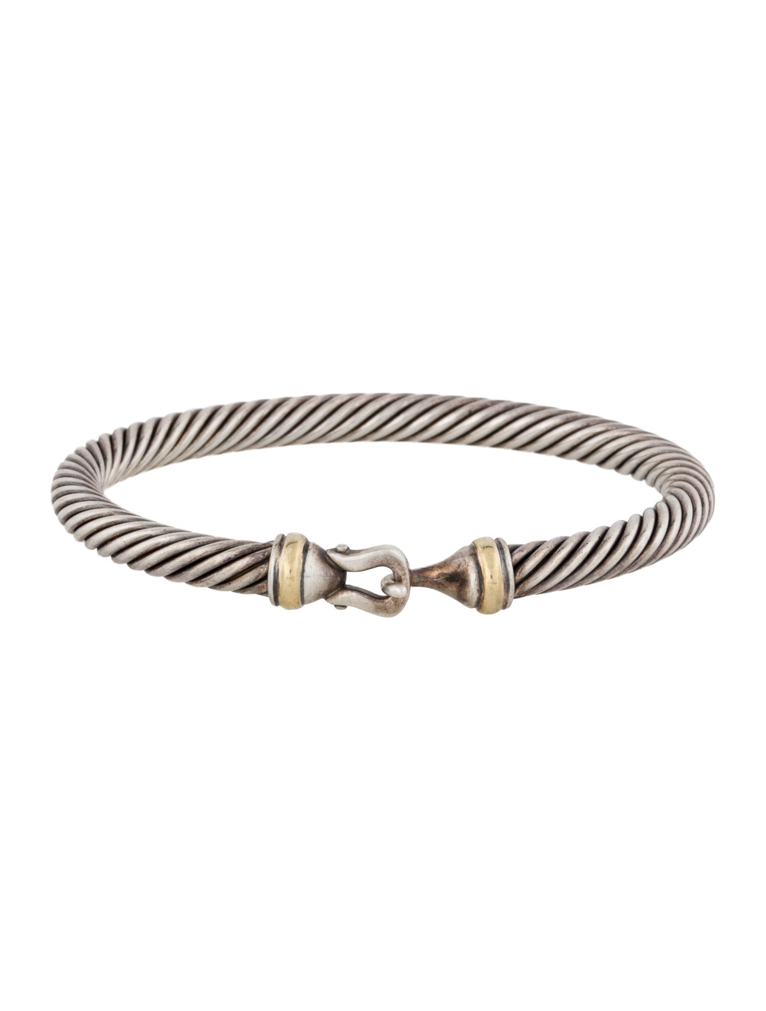 David Yurman Two-Tone Buckle Classic Cable Bracelet