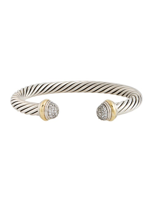 David Yurman Diamond Classic Cable Cuff Bracelet