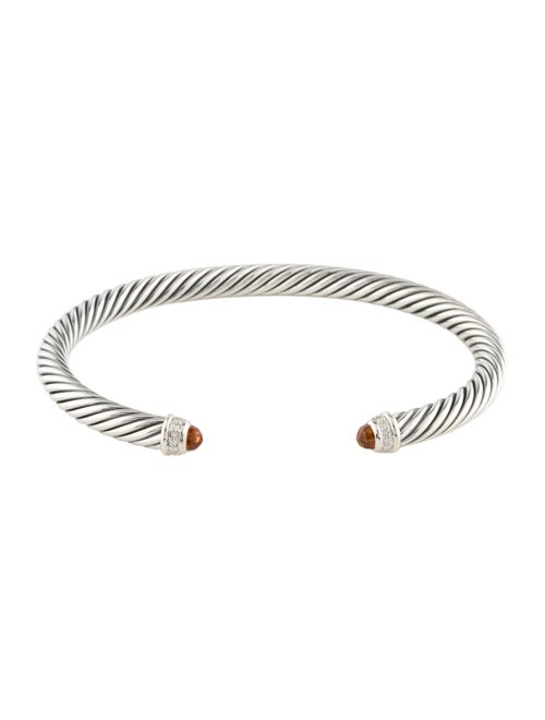 David Yurman Citrine & Diamond Cable Flex Cuff