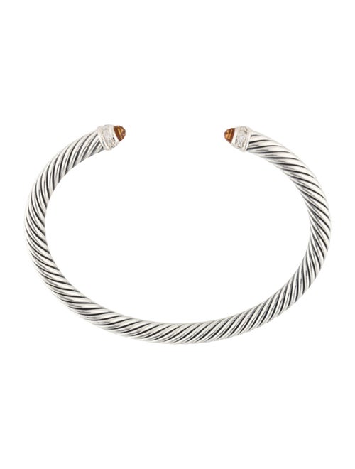 David Yurman Citrine & Diamond Cable Flex Cuff