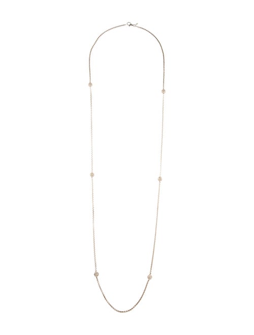 David Yurman Diamond Ball Station Necklace