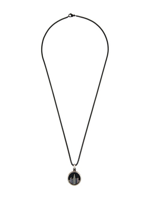 David Yurman Sapphire NYC Skyline Amulet Pendant Necklace