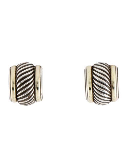 David Yurman Two-Tone Cable Earclip Earrings