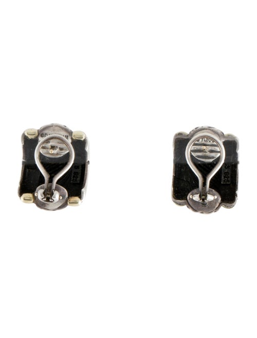 David Yurman Two-Tone Cable Earclip Earrings