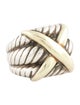 David Yurman Two-Tone X Crossover Cocktail Ring