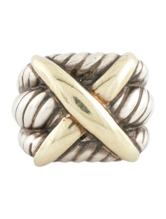 David Yurman Two-Tone X Crossover Cocktail Ring
