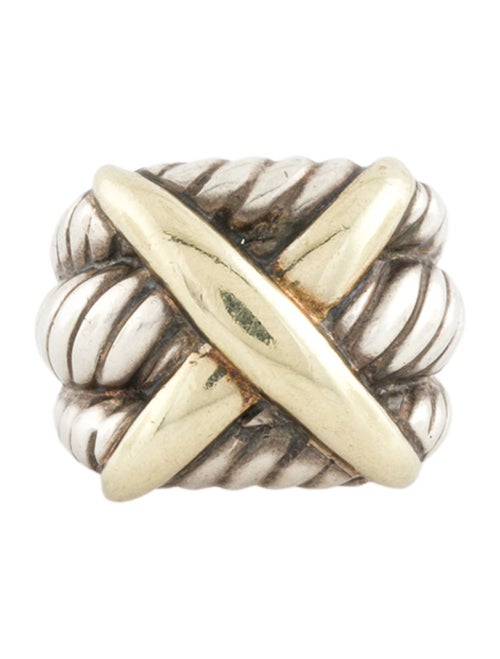 David Yurman Two-Tone X Crossover Cocktail Ring