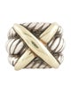 David Yurman Two-Tone X Crossover Cocktail Ring