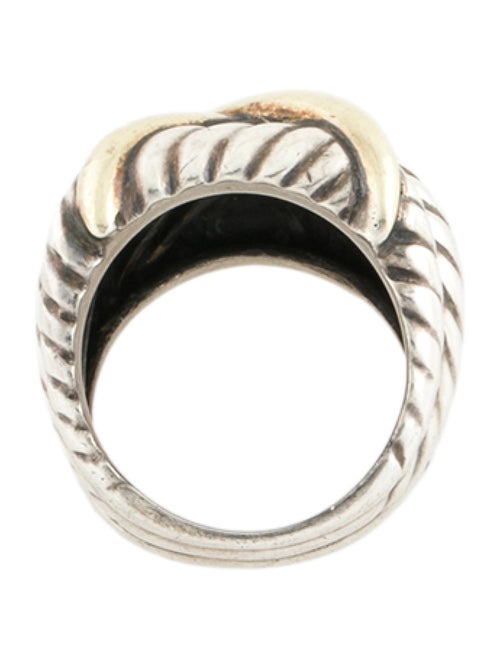 David Yurman Two-Tone X Crossover Cocktail Ring