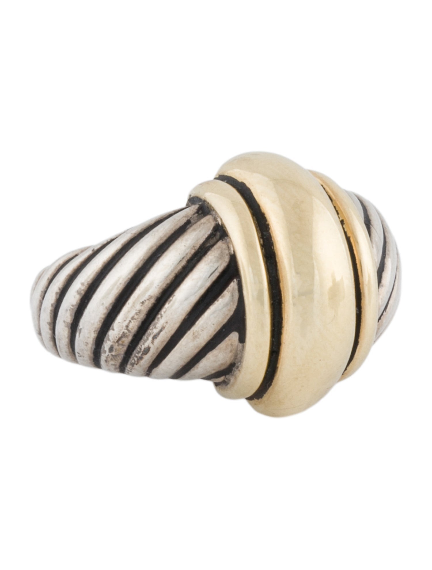 David Yurman Two-Tone Dome Cable Ring