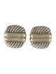 David Yurman Two-Tone Large Square Ear Clips