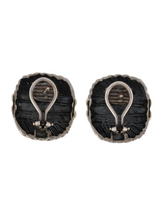 David Yurman Two-Tone Large Square Ear Clips