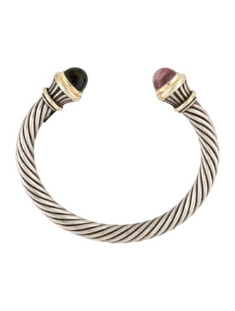 David Yurman Two-Tone Tourmaline Cuff Bracelet