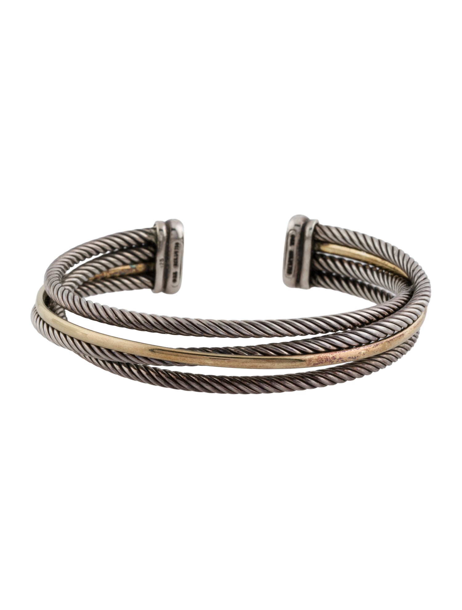 David Yurman Two-Tone Crossover Cuff Bracelet