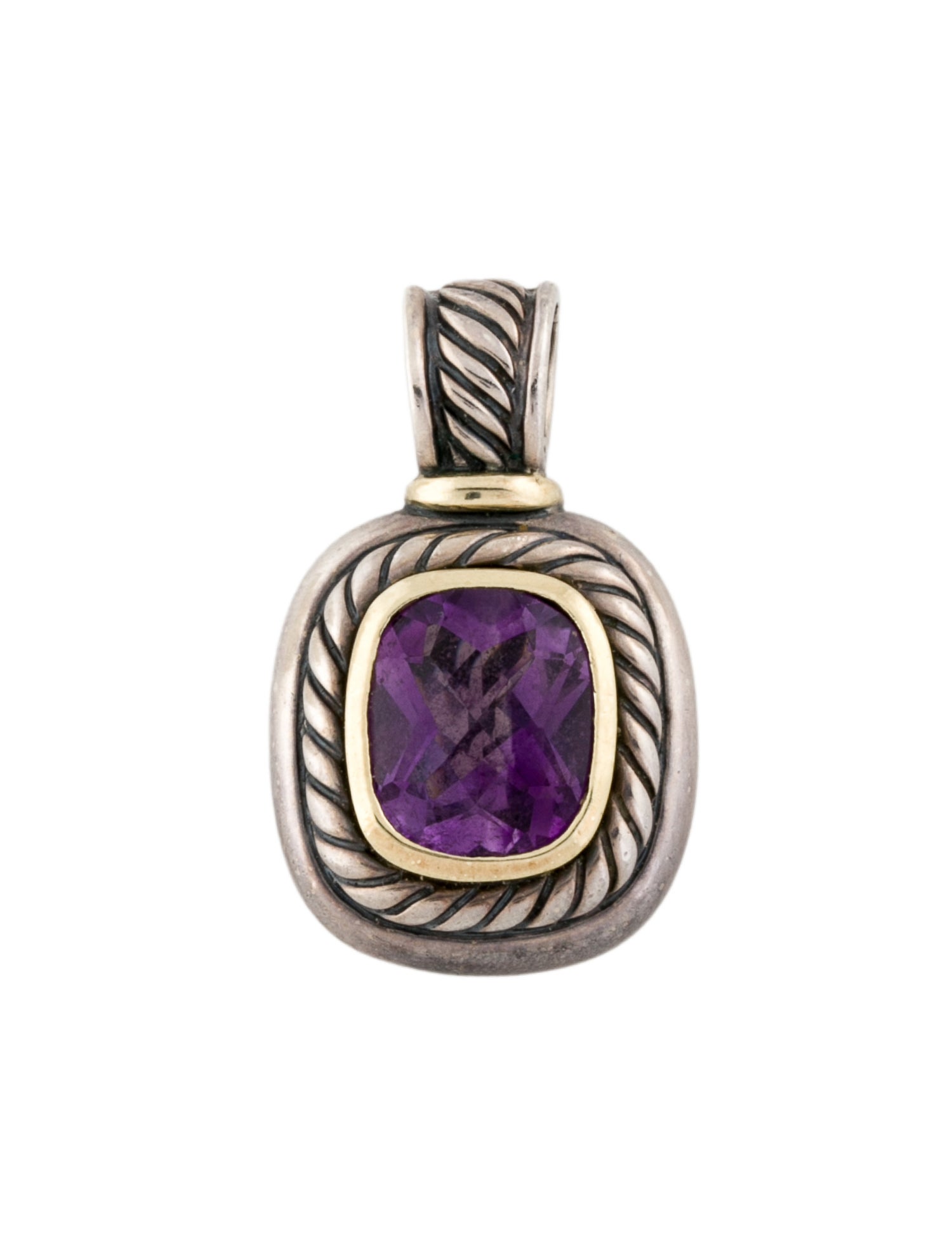 David Yurman Amethyst Albion Enhancer Pendant