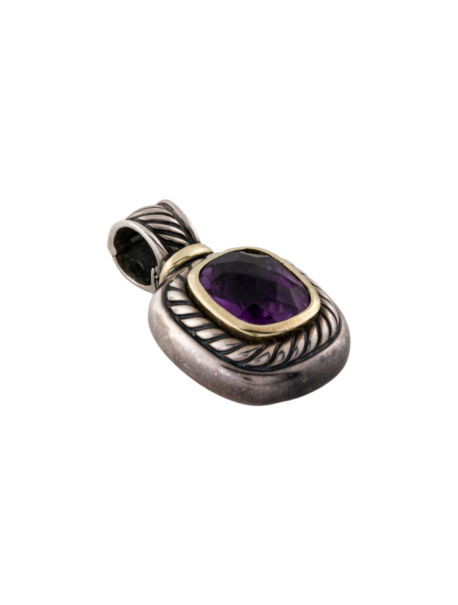 David Yurman Amethyst Albion Enhancer Pendant
