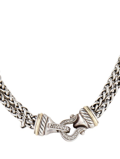 David Yurman Diamond Double Strand Wheat Chain Necklace