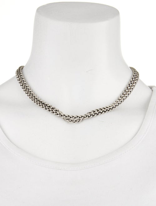 David Yurman Diamond Double Strand Wheat Chain Necklace