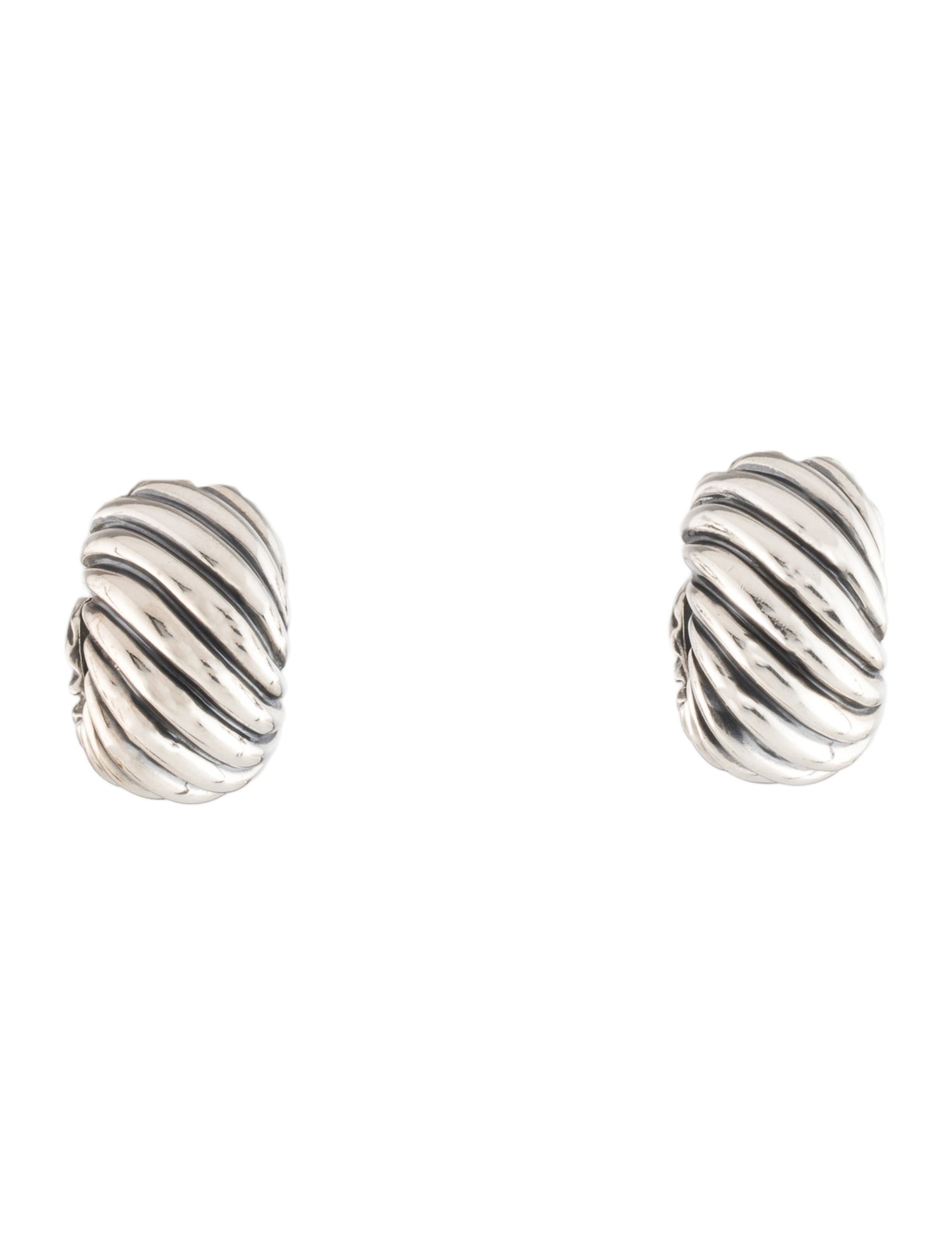 David Yurman Sculpted Cable Hoop Earrings