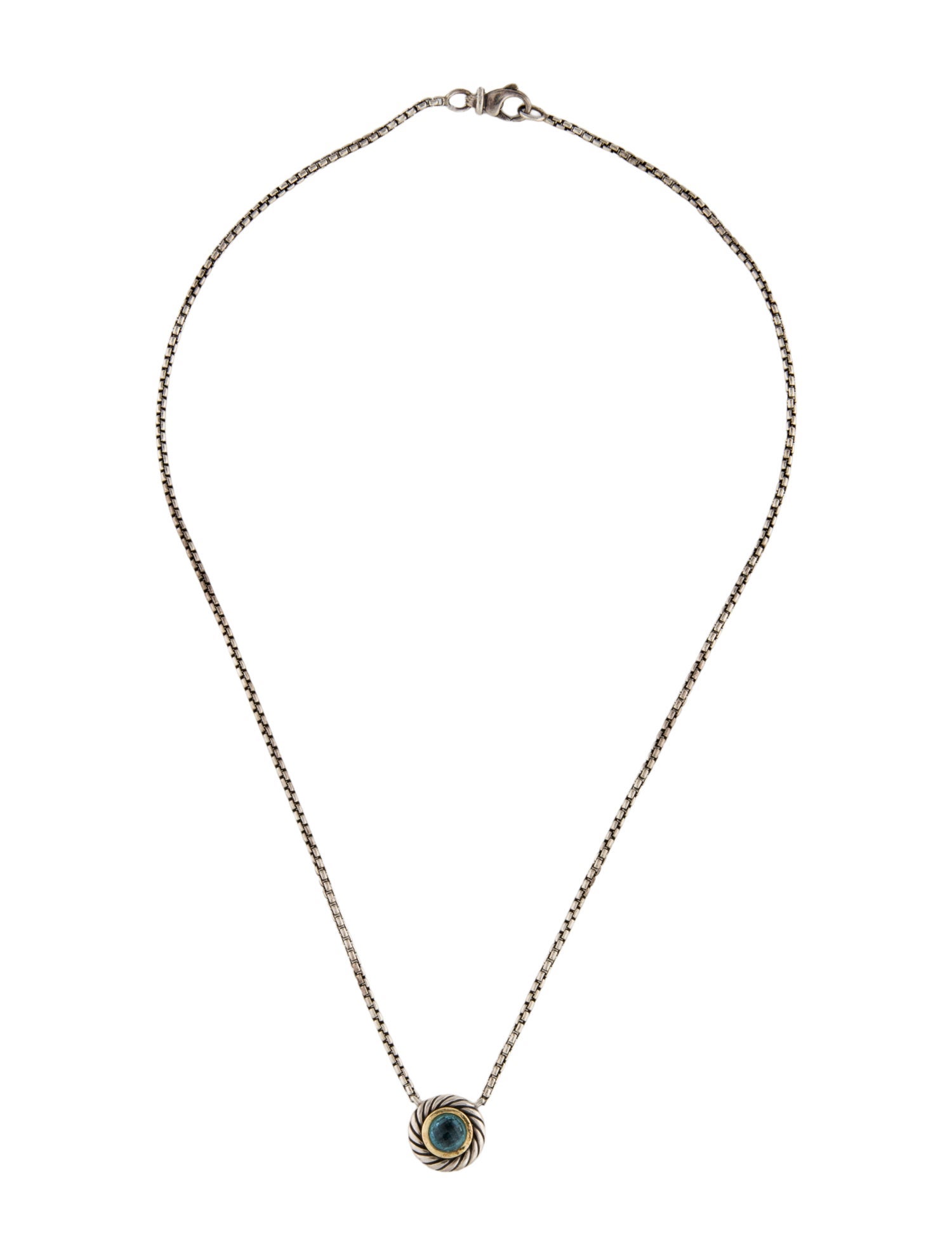 David Yurman Topaz Cookie Color Classics Pendant Necklace