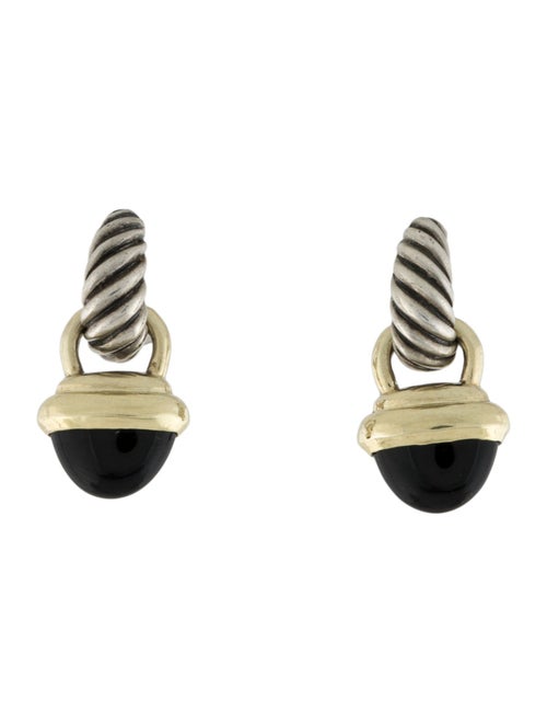 David Yurman Onyx Acorn Drop Enhancer Earclips