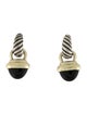David Yurman Onyx Acorn Drop Enhancer Earclips