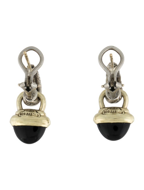 David Yurman Onyx Acorn Drop Enhancer Earclips