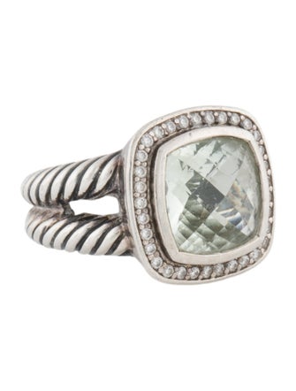 David Yurman Prasiolite & Diamond Albion Ring
