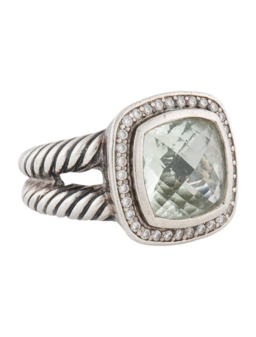 David Yurman Prasiolite & Diamond Albion Ring